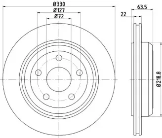 8DD 355 122-511 HELLA Тормозной диск