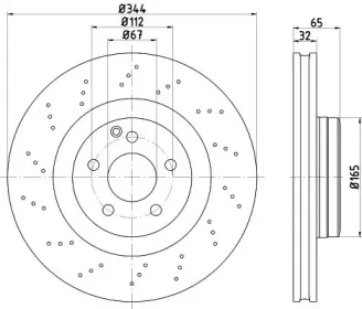 8DD 355 122-891 HELLA Тормозной диск