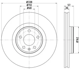 8DD 355 125-171 HELLA Тормозной диск