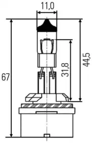 8GH 008 991-021 HELLA Лампа накаливания, противотуманная фара