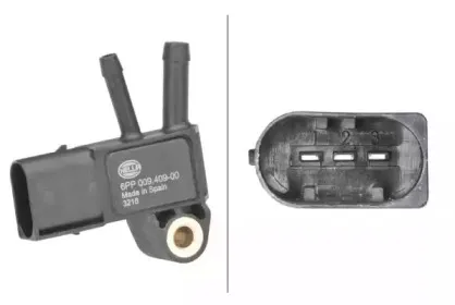 6PP 009 409-001 HELLA Датчик, давление выхлопных газов