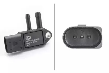 6PP 009 409-031 HELLA Датчик, давление выхлопных газов