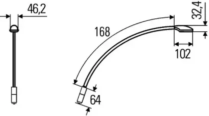 2JA 343 720-081 HELLA Лампа для чтения