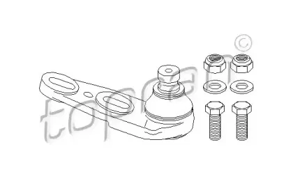 104 314 TOPRAN Несущий / направляющий шарнир