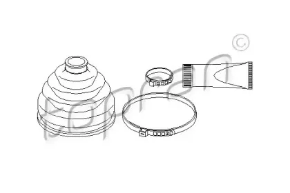 108 931 TOPRAN Комплект пылника, приводной вал