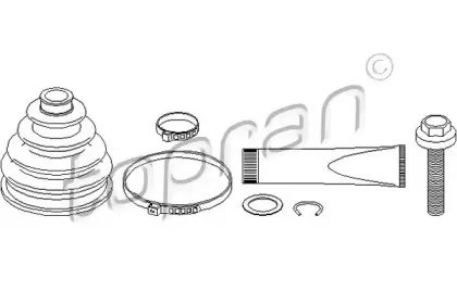 104 336 TOPRAN Комплект пылника, приводной вал