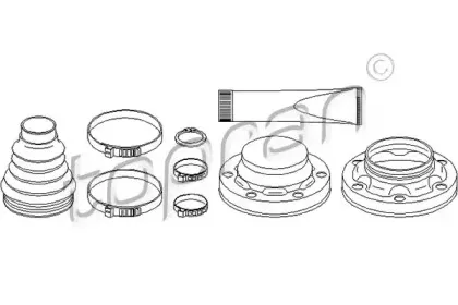 111 671 TOPRAN Комплект пылника, приводной вал