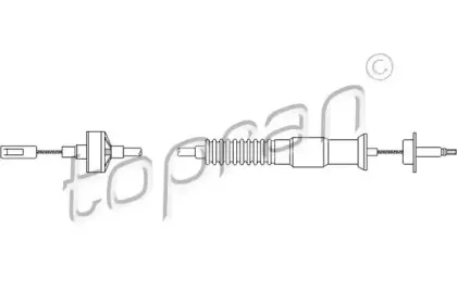 102 849 TOPRAN Трос, управление сцеплением