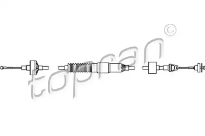 103 145 TOPRAN Трос, управление сцеплением