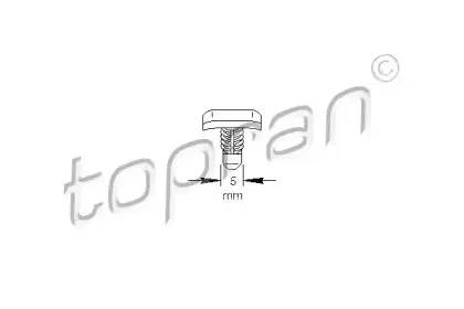 103 307 TOPRAN Зажим, молдинг / защитная накладка