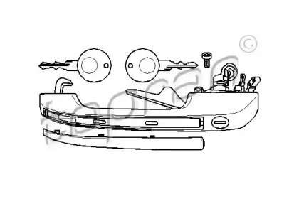 104 174 TOPRAN Ручка двери