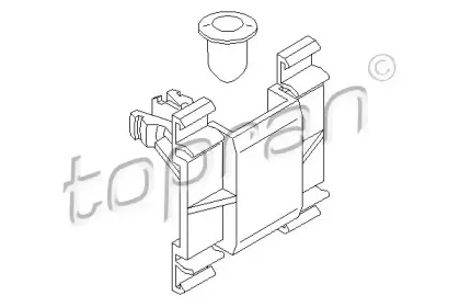 103 102 TOPRAN Зажим, молдинг / защитная накладка
