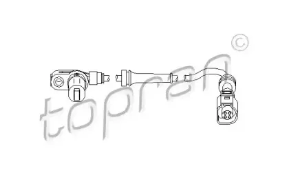 112 227 TOPRAN Датчик, частота вращения колеса