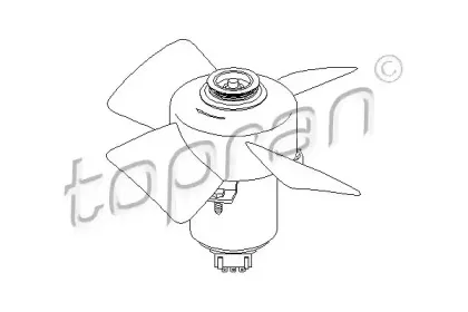107 708 TOPRAN Вентилятор, охлаждение двигателя