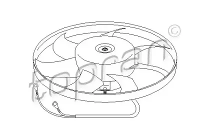 111 437 TOPRAN Вентилятор, охлаждение двигателя