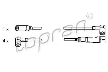 100 192 TOPRAN Комплект проводов зажигания
