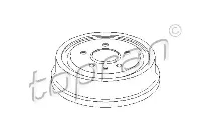 206 050 TOPRAN Тормозной барабан