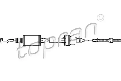 201 349 TOPRAN Трос, управление сцеплением