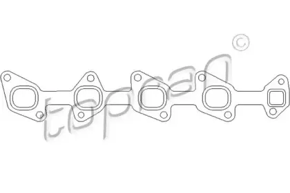 205 865 TOPRAN Прокладка, выпускной коллектор