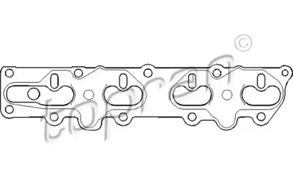 206 603 TOPRAN Прокладка, выпускной коллектор