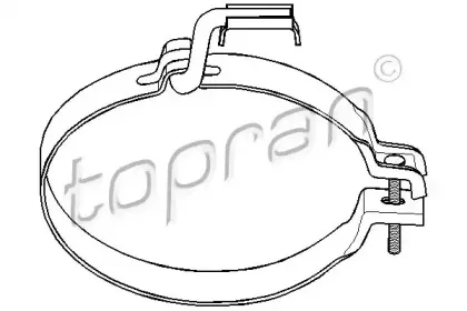 201 760 TOPRAN Кронштейн, глушитель