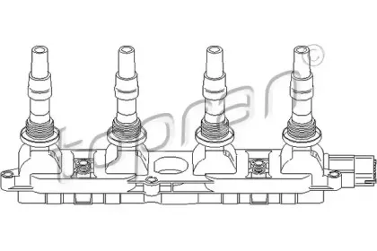 206 643 TOPRAN Катушка зажигания