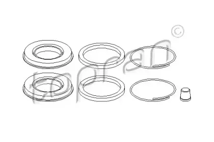 205 782 TOPRAN Ремкомплект, тормозной суппорт