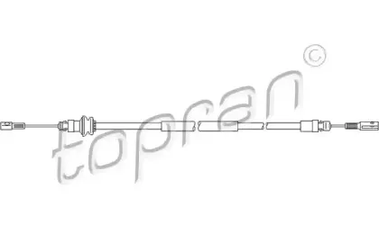 207 371 TOPRAN Трос, стояночная тормозная система