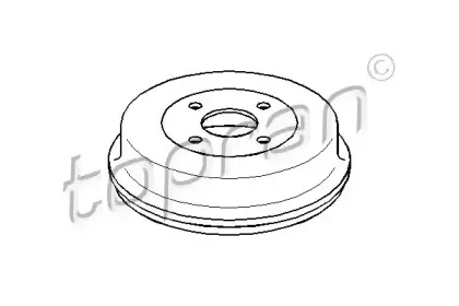 300 066 TOPRAN Тормозной барабан
