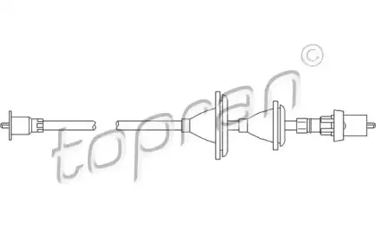 300 358 TOPRAN Тросик спидометра