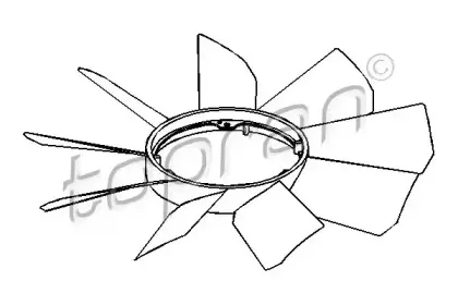 401 856 TOPRAN Крыльчатка вентилятора, охлаждение двигателя