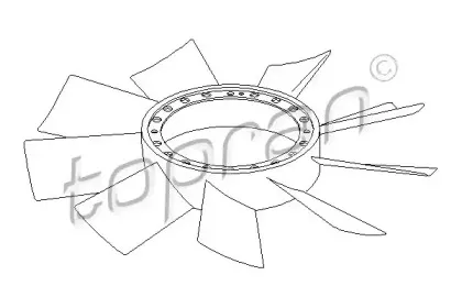401 004 TOPRAN Крыльчатка вентилятора, охлаждение двигателя
