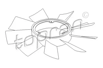 401 002 TOPRAN Крыльчатка вентилятора, охлаждение двигателя