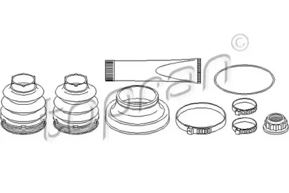 401 875 TOPRAN Комплект пылника, приводной вал