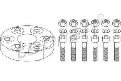400 236 TOPRAN Шарнир, продольный вал