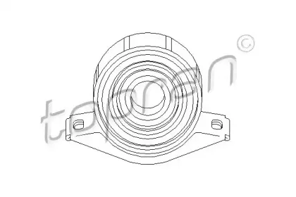 400 080 TOPRAN Подвеска, карданный вал