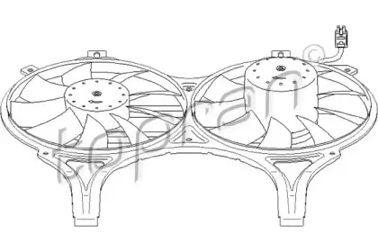 400 796 TOPRAN Вентилятор, охлаждение двигателя