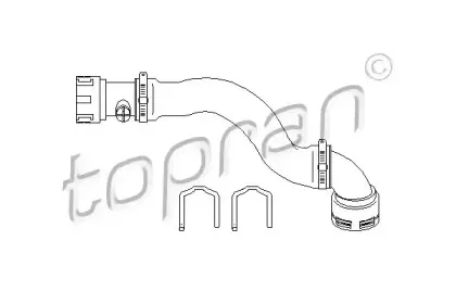 501 566 TOPRAN Шланг радиатора