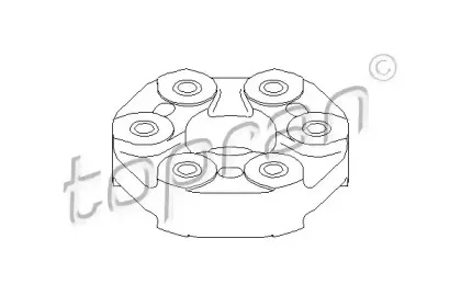 500 292 TOPRAN Шарнир, продольный вал