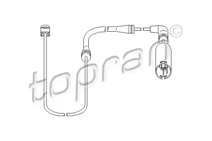 500 668 TOPRAN Датчик, износ тормозных колодок
