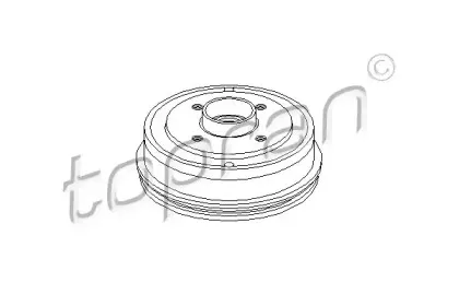 700 129 TOPRAN Тормозной барабан