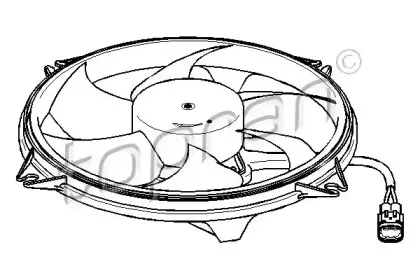 721 542 TOPRAN Вентилятор, охлаждение двигателя
