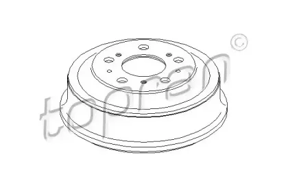 721 192 TOPRAN Тормозной барабан