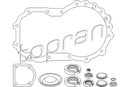 111 408 TOPRAN Комплект прокладок, ступенчатая коробка