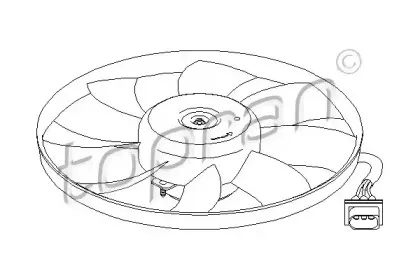 111 452 TOPRAN Вентилятор, охлаждение двигателя