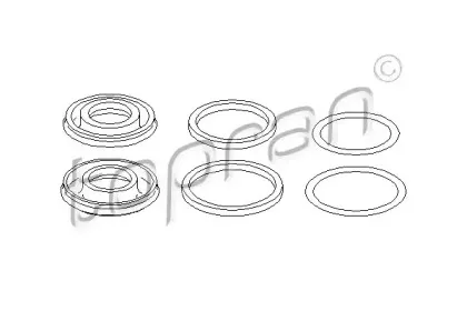 207 696 TOPRAN Комплект прокладок, корпус скобы тормоза