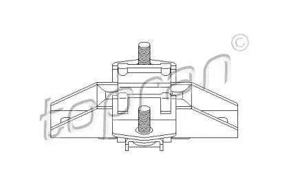 407 828 TOPRAN Подвеска, двигатель