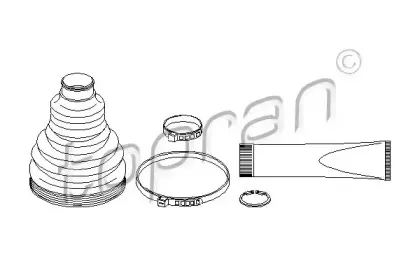 113 002 TOPRAN Комплект пылника, приводной вал