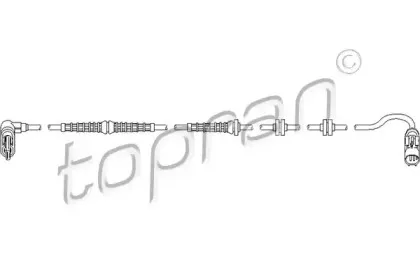 722 812 TOPRAN Датчик, частота вращения колеса