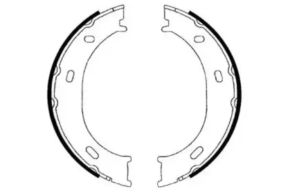 09-0574 E.T.F. Комплект тормозных колодок, стояночная тормозная система